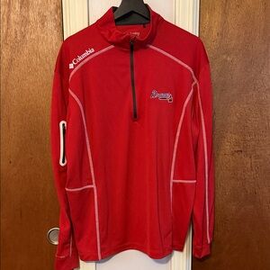 Columbia Men's Red Quarter Zip Large